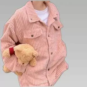 여성 골덴 루즈핏 자켓 코듀로이 점퍼 연핑크