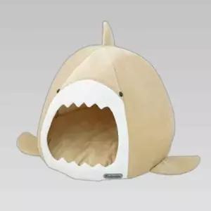 강아지 상어 하우스 베이지 대형 숨숨집 고양이 1P