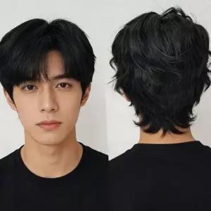 전체 남성 통가발 짧은 남성 가르마 패션 헤어-WFO2EVX