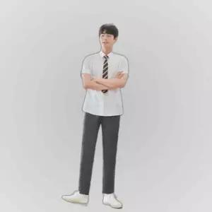 교복몰 (하복)스판 먹색 교복바지(남자) 교복 학생복.