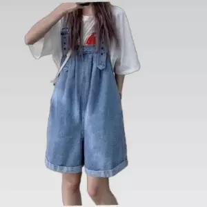 여자 멜빵바지 A라인 오버핏 데님 오버롤즈 점프수트