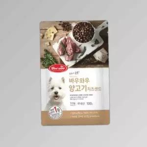 바우와우 양고기 치즈샌드 100g X3개 강아지 간식