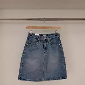 [옷자락][클리어런스]일자 청치마 논스판 면소재 워싱데님 미니스커트_5