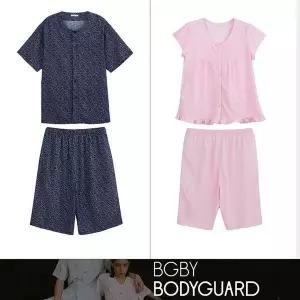 [좋은사람들]보디가드 소프트터치 면레이온 데일리 반팔 파자마세트_P424054049
