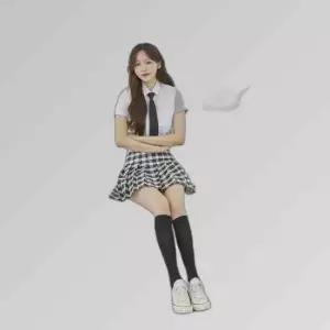 교복몰 블랙그레이체크 스커트 교복 학생복 교복치마.