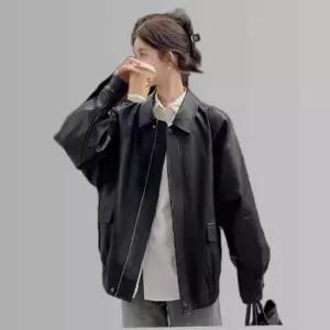 오버핏 여성 라이더 레더자켓