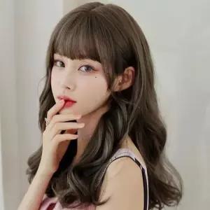 여성가발 로맨틱 웨이브 긴머리 통가발 올리브브라운