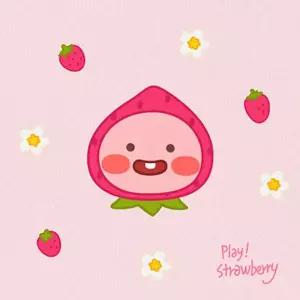 [보리보리/하비스]카카오 리틀프렌즈 딸기 리틀 어피치 그림그리기 캔버스 25x25cm