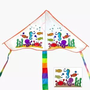 오색천가오리연만들기-여름바다이야기 만들기 오색천 가오리연 야외체험활동 여름