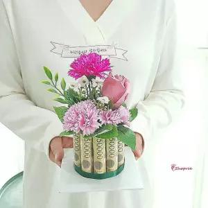 미니케익용돈박스10 선물 용돈케이크 핑크 어버이날 어버이날용zab371