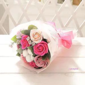 코튼로즈 선물 성년의날 생일 꽃다발 비누꽃fgh159