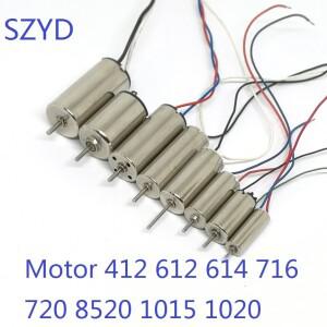 3-3.7VDC 모터 412 612 614 716 720 8520 1015 1020 모델 비행기 UAV 액세서리용 고속 코어리스