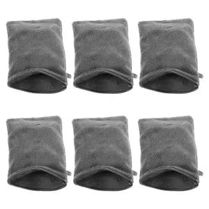 6Pcs 섬유 목욕 미트 부드러운 재사용 가능한 페이스 워시 장갑 메이크업 리무버 미튼 스파 샤워 흡수성