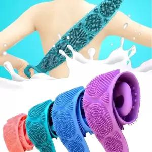 실리콘 바디 스폰지 엑스 폴리 에이 팅 백 스크러버 마찰 필링 마사지 전신 목욕 도구 샤워 사용 안티 슬립