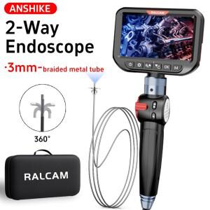 3mm 양방향 관절형 내시경 5인치 HD 산업용 검사 카메라(조명 카메라 포함) 0.12인치