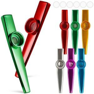 러브타운 카조스 악기 파티용 6 PCS 메탈 플루트 선물 교실 생일 가방 필러 즐거운 캠핑 필수품