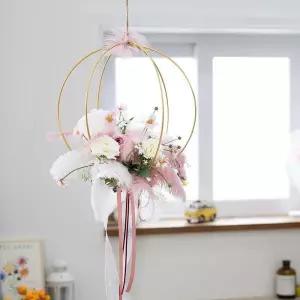 [아트박스]/플라워트리 코스모스 조화 꽃 리스 벽장식 감성 백일홍 행잉 80cm