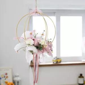 아트박스 플라워트리 코스모스 조화 꽃 리스 벽장식 감성 백일홍 행잉 80cm