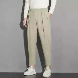 팬츠 남성용 여름 슬림핏 유행각 긴 스키니 정장 조거팬츠 봄가을 9부 OOTD2