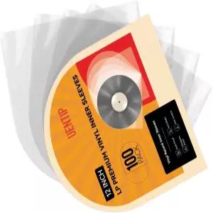 100팩 비닐 슬리브 내부 - 12인치 레코드 보호 LP 앨범을 스크래치 먼지 및 무산 외장 디스크 커버