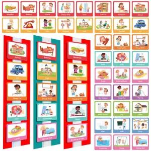 60 Pcs 시각적 일정 벽 플래너 를위한 일일 차트 카드 Chore Chart 학습 자료