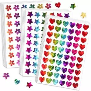 480-1620pcs 학생들을위한 홀로그램 보상 스티커 반짝 이는 스타 플라워 하트 교사 용품 교실 행동 차트