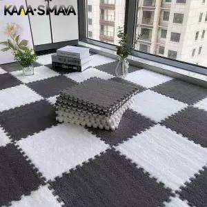 30x30cm 플러시 퍼즐 폼 바닥 매트 크리 에이 티브 패션 카펫 광장 연동 푹신한 지역 러그