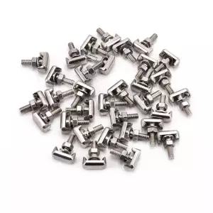 2pcs 6mm 자동차 배터리 수정 T-볼트 그로멧 교체 스테인레스 스틸 산 모양의 고정 나사 일반 너트 CN