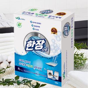 세탁세제 드럼세탁기 중성 시트 종이 친환경 세제 한장으로 100매
