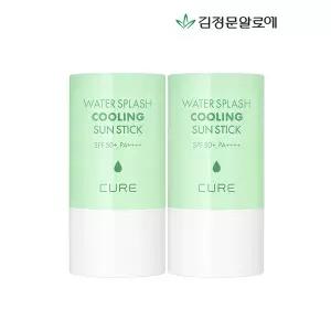 [하프클럽/김정문알로에]큐어 워터 스플래쉬 쿨링 연두 선스틱 23g 2개