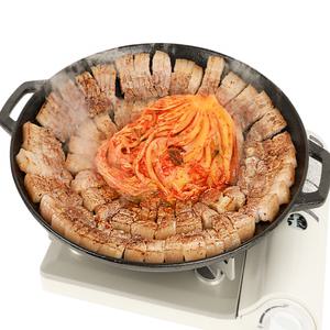 꾸버스 무쇠 그리들 솥뚜껑 주철 불판 구이팬 캠핑 후라이팬 38cm