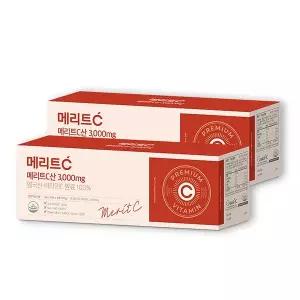 휴온스 메리트C산 3000mg 고함량 영국산 DSM 비타민C 6개월분 90포 2박스