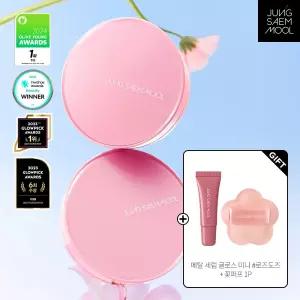 [핑크에디션] 정샘물 에센셜 스킨 누더 쿠션(본품+리필)(+ 메탈세럼글로스 미니 #로즈도즈 + 꽃퍼프 1P)