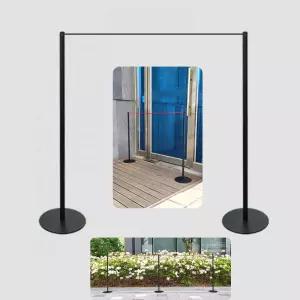 국내산 전시장 박물관 로프형 흑색 800mm 슬림 차단봉 통제선 가이드라인 미술관
