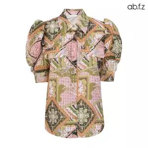 [ab.f.z] 스카프 프린트 퍼프 블라우스 (AFY2QB35A)
