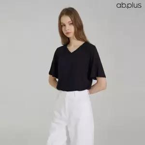 [ab.plus] 레이온 브이넥 날개 티셔츠 (LSA2MK43A)