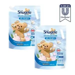 스너글 초고농축 섬유유연제 블루스파클 플러스 2.6L 2개