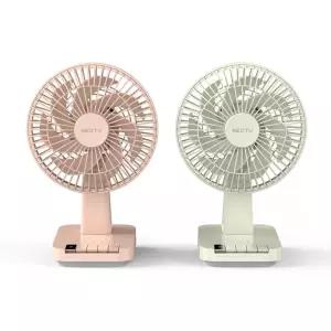 미니 저소음 회전형 무선 LED 취침등 탁상용 선풍기