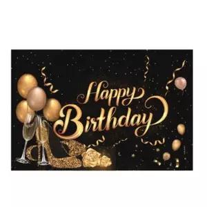 테이블용품 장식소품 블랙파티 풍선 모자 럭셔리생일현수막 배너