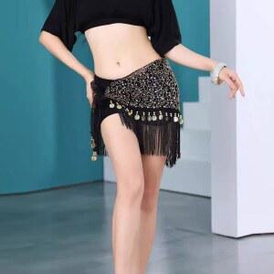 코인 태슬 힙스커트 시퀸 로즈 라인댄스 랩스커트 벨리댄스