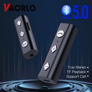 VAORLO Bluetooth 5.0 오디오 수신기 스테레오 음악 무선 어댑터 Xiaomi 차량용 키트 헤드폰 용 3.5MM AUX