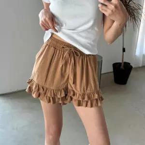 [클리어런스]러블리 프릴숏팬츠 레이어드 린넨 반바지_5
