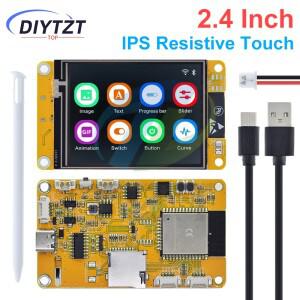 DIYTZT ESP32 LVGL WIFI 및 블루투스 개발 보드 2.4 인치 LCD TFT 모듈 240x320 터치 WROOM이있는 스마트