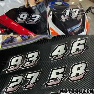바이크 오토바이 레이싱 아랍어 DIY 123456789 숫자 스티커 탱크 윈드 페어링 헬멧 Motocross 자동차 용 반