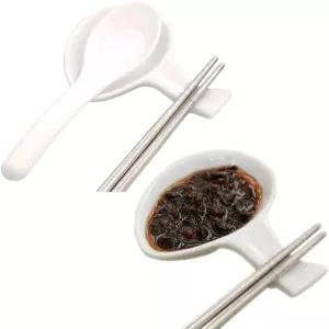6개 중국산 고급 도자기 젓가락 스푼 포크 받침대 칼 홀더(6개 세트)