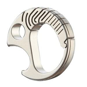 야외 티타늄 Carabiner 열쇠 고리 병따개 미니 소형 소형 클립 AntiLost 퀵 릴리스 스프링 스냅