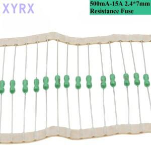 500mA-15A 2.4x7mm 0.125A 1A 2A 3A 4A 5A 7A 축형 납 퓨즈 125V/250V DIP-2 고속 블로우 피코 저항