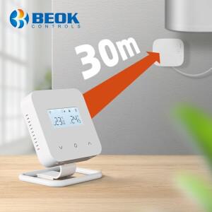 가스 보일러 원격 제어 스마트 홈 온도 조절기  Alexa Google Home Alice 용 Beok Tuya Wifi 무선