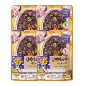 오뚜기 즉석밥 자취 오즈키친 갈릭비프짜장 간편식 팬트리 180g 4개 1세트