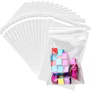 브랜드 없음 200개 클리어 4인치 x 9인치 (W 10xL 23CM) 셀프 씰 첼로 셀로판 백 리셀링 가능한 폴리 280만